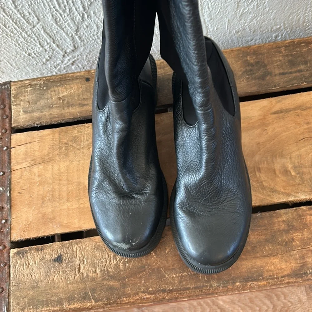 Steve Madden Rino Black Over-the-Knee Boots Chunky Lug Sole
